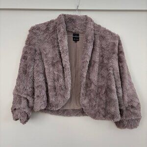 Ella Moss Cropped Faux Fur Mauve Jacket